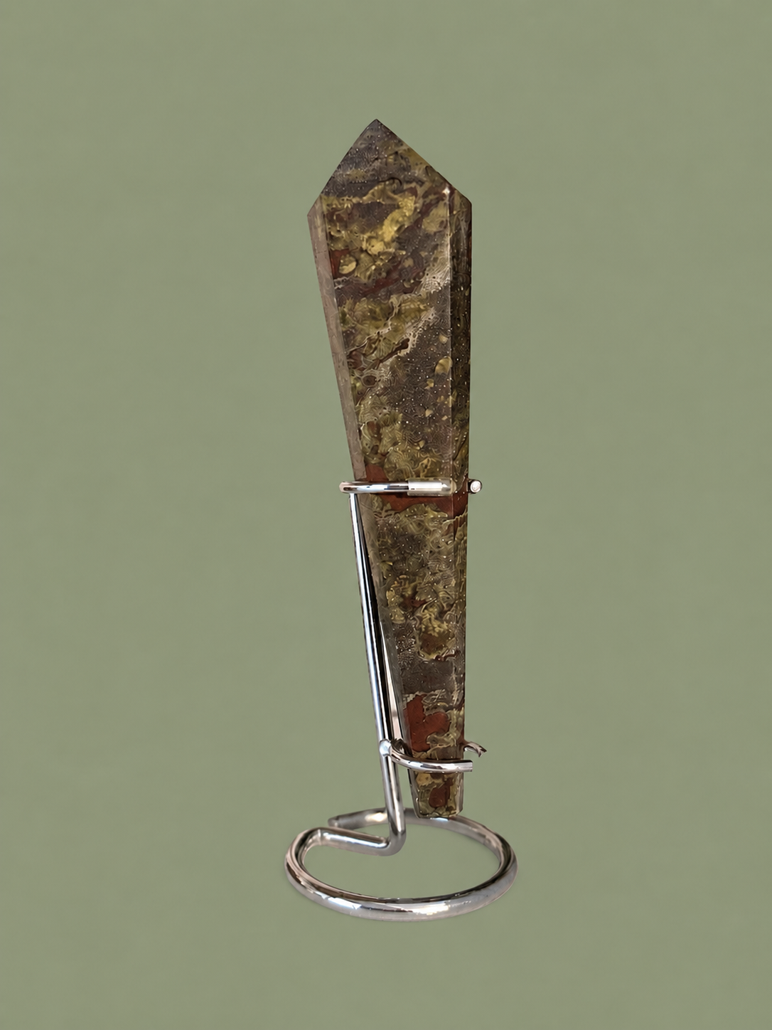 Dragon Blood Jasper wand with stand ππ