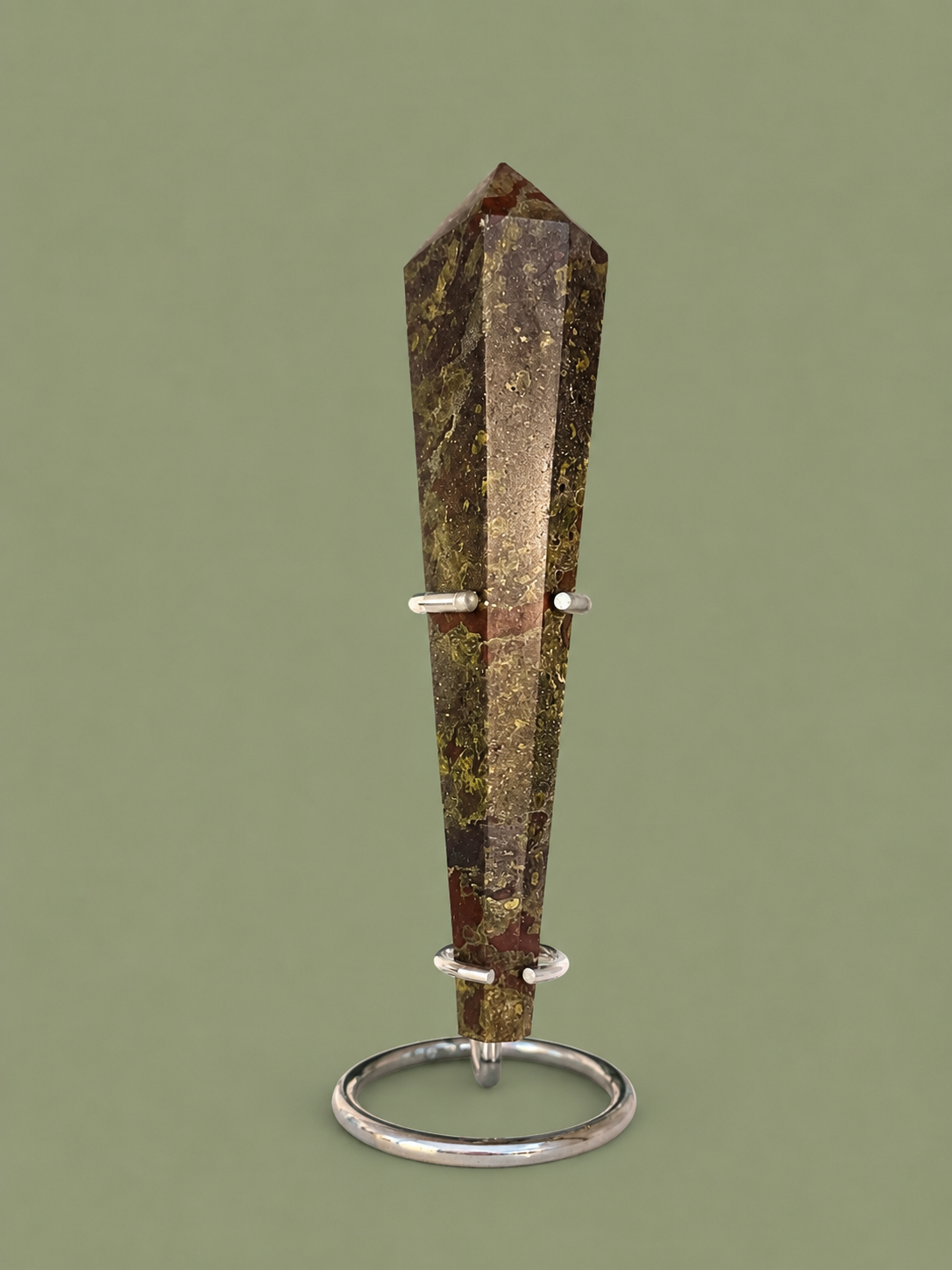 Dragon Blood Jasper wand with stand 🍃💚
